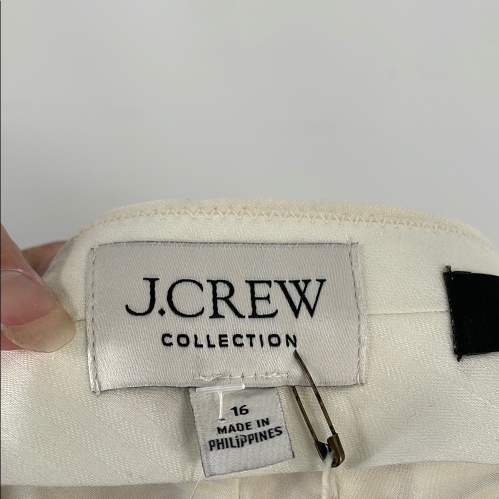 NWT‎ J Crew Collection Plus Size 100% Italian Wool Wide Leg Tuxedo Pants Sz 16 - Picture 5 of 8